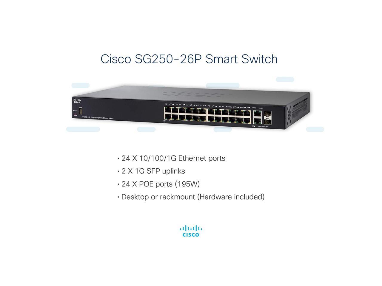 Cisco Small Business SG250-26P-K9 24-Port Gigabit Ethernet Switch