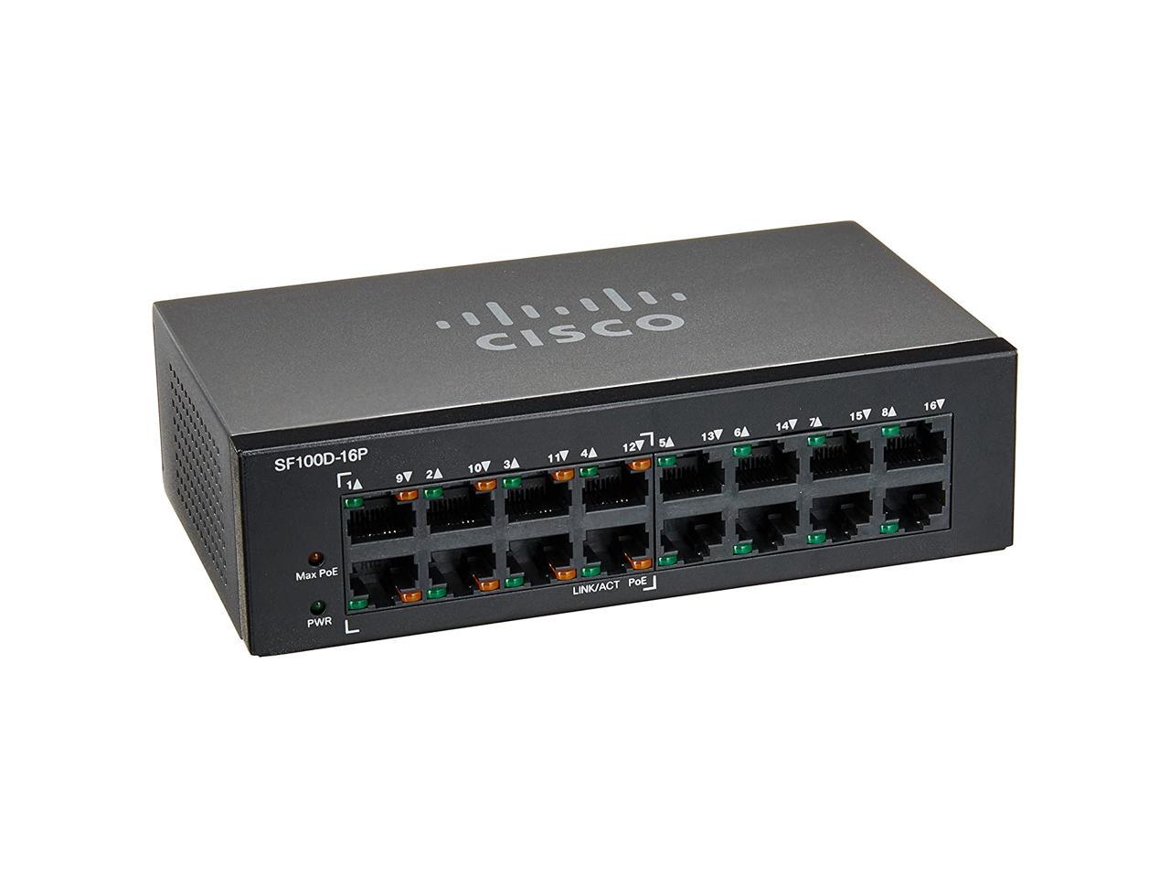 CISCO SYSTEMS SF100D-16P-NA 16 Port 10/100 PoE