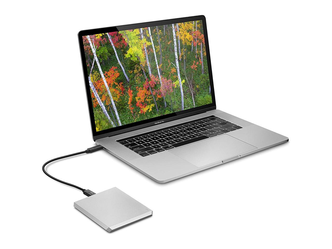 LaCie Mobile Drive 2TB External Hard Drive HDD – Moon Silver USB-C USB 3.0, for Mac and PC Computer Desktop Workstation Laptop (STHG2000400)