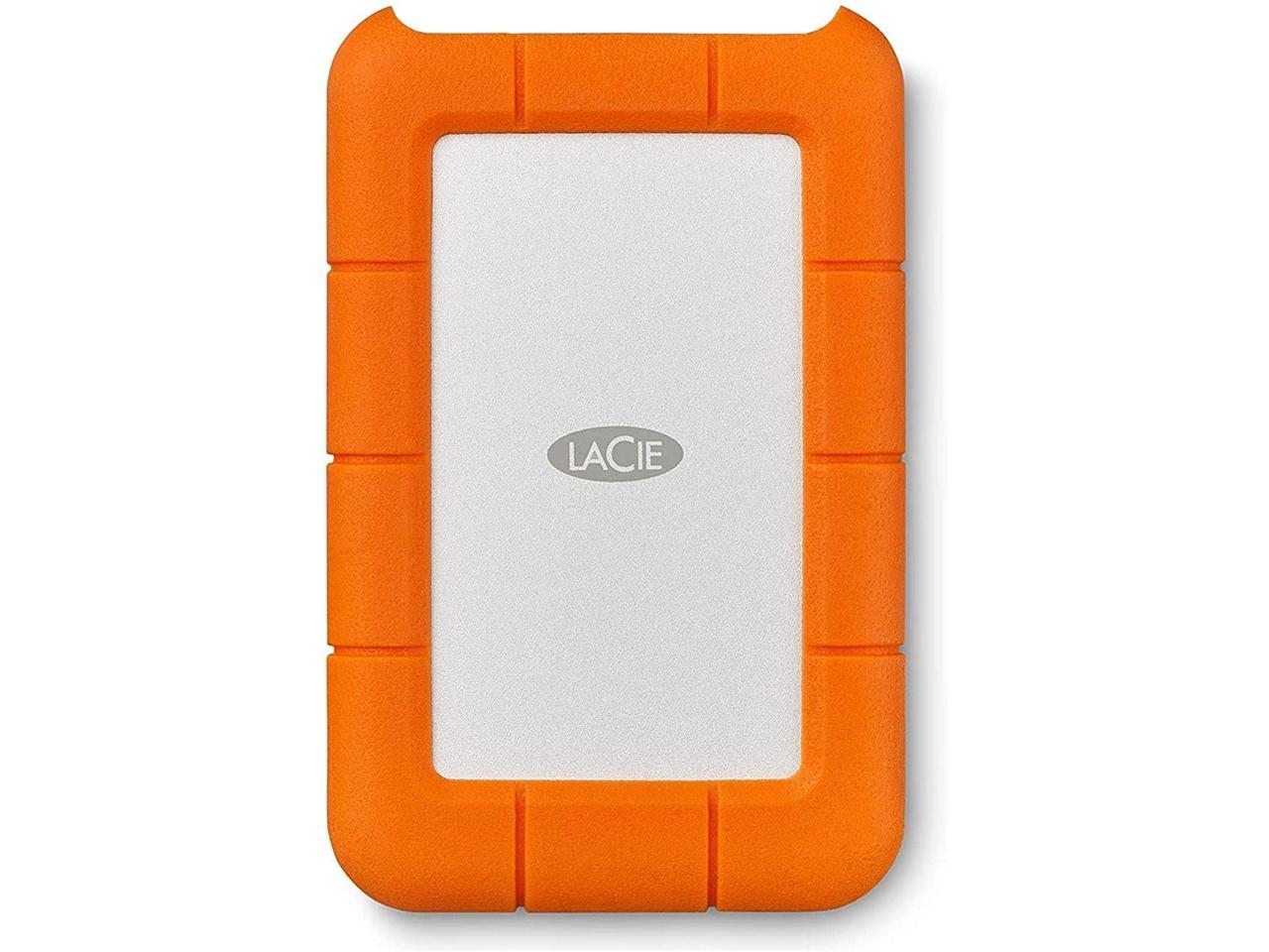 LaCie Rugged USB-C 4TB External Hard Drive Portable HDD – USB 3.0, Drop Shock Dust Rain Resistant Shuttle Drive, for Mac and PC Computer Desktop Workstation Laptop, 1 Month Adobe CC (STFR4000800)