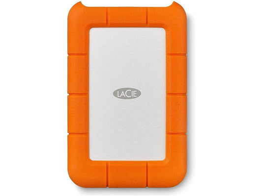 LaCie Rugged USB-C 4TB External Hard Drive Portable HDD – USB 3.0, Drop Shock Dust Rain Resistant Shuttle Drive, for Mac and PC Computer Desktop Workstation Laptop, 1 Month Adobe CC (STFR4000800)