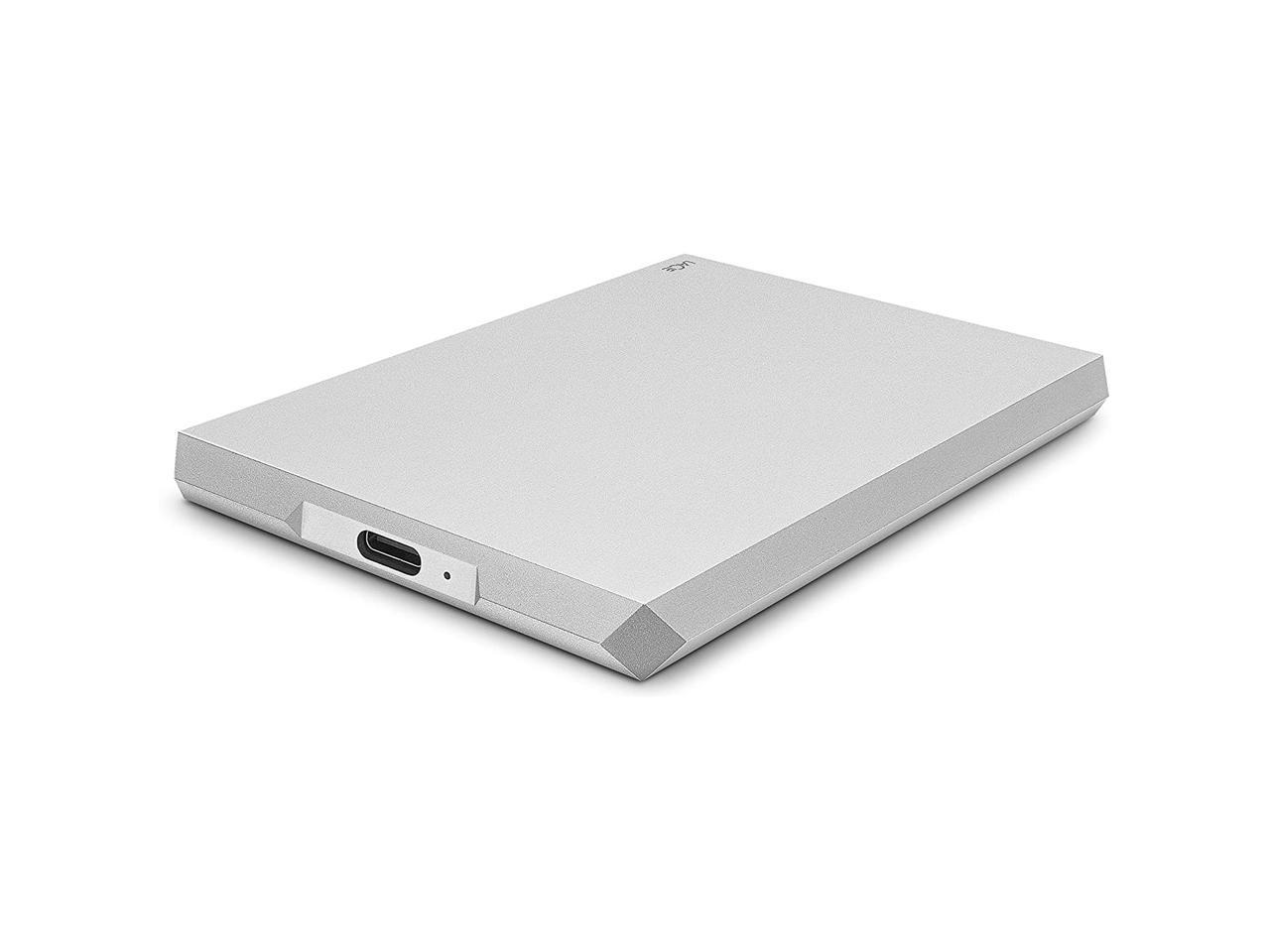 LaCie Mobile Drive 2TB External Hard Drive HDD – Moon Silver USB-C USB 3.0, for Mac and PC Computer Desktop Workstation Laptop (STHG2000400)