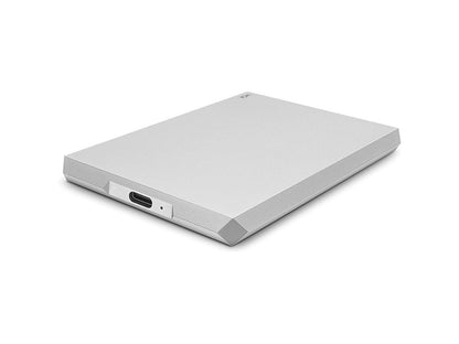 LaCie Mobile Drive 2TB External Hard Drive HDD – Moon Silver USB-C USB 3.0, for Mac and PC Computer Desktop Workstation Laptop (STHG2000400)