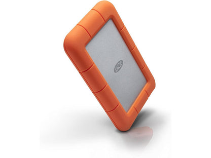 LaCie LAC9000298 Rugged Mini 2TB External Hard Drive Portable HDD - USB 3.0 USB 2.0 Compatible, Drop Shock Dust Rain Resistant Shuttle Drive, For Mac And PC Computer Desktop Workstation PC Laptop