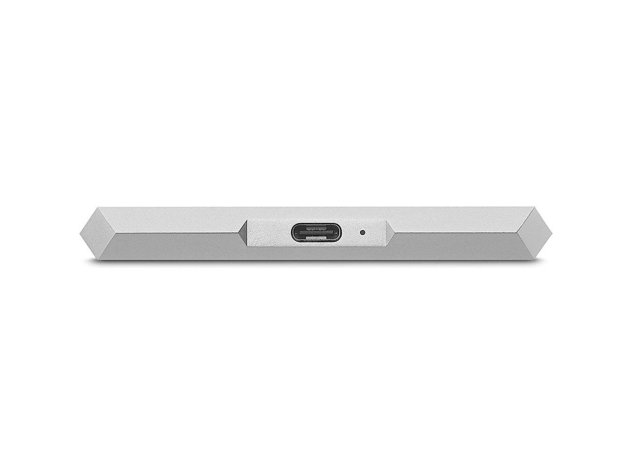 LaCie Mobile Drive 2TB External Hard Drive HDD – Moon Silver USB-C USB 3.0, for Mac and PC Computer Desktop Workstation Laptop (STHG2000400)