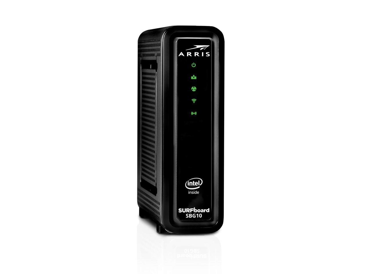 ARRIS Surfboard (16x4) DOCSIS 3.0 Cable Modem Plus AC1600 Dual Band Wi-Fi Router, 686 Mbps Max Speed, Certified for Xfinity, Spectrum, Cox & More (SBG10)