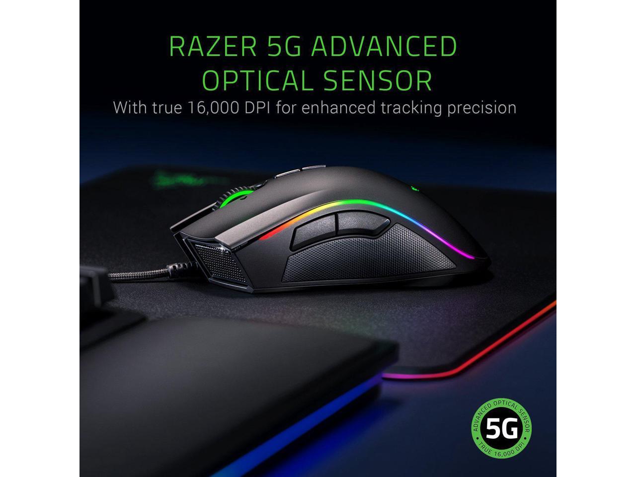 Razer Mamba Elite Advanced Ergonomics Gaming Mouse - 16,000 DPI Optical Sensor
