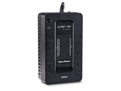 CyberPower ST625U Standby UPS System, 625 VA / 360 Watts, 8 Outlets, 2 USB Charging Ports, Compact