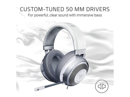 Razer Kraken Competitive Gaming Headset - Noise Cancelling Microphone - White