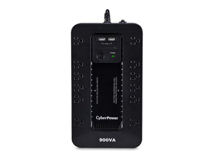 CyberPower ST900U Standby UPS System, 900 VA / 500 Watts, 12 Outlets, 2 USB Charging Ports, Compact