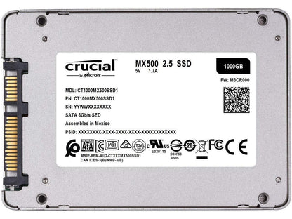Crucial MX500 1TB 3D NAND SATA 2.5 Inch Internal SSD - CT1000MX500SSD1(Z) Frustration-Free Packaging