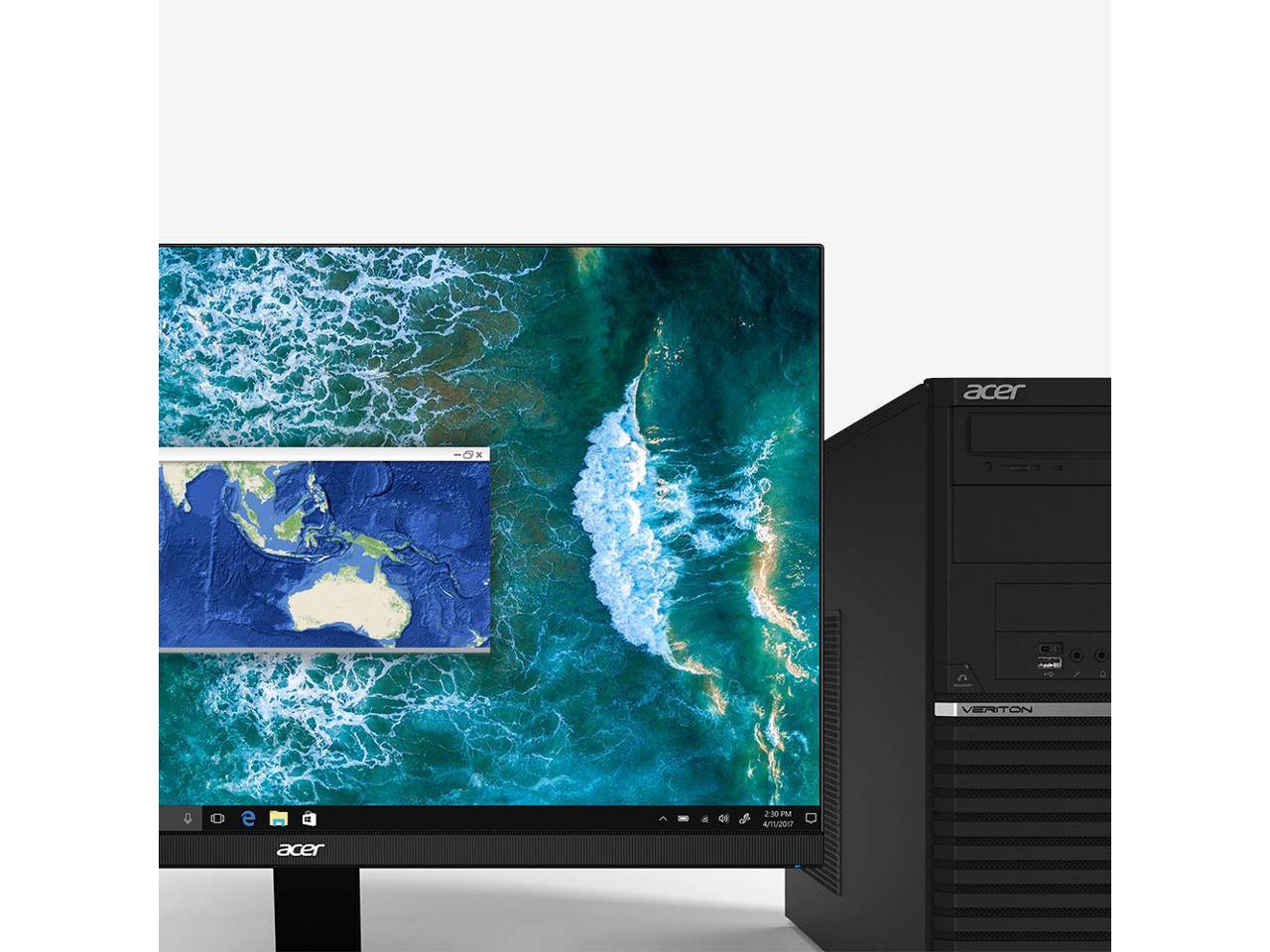 Acer Desktop Computer Veriton M VM4660G-I3810H1 Intel Core i3 8100 (3.60 GHz) 4 GB DDR4 500 GB HDD Intel UHD Graphics 630 64-bit Windows 10 Pro
