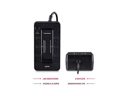 CyberPower ST425 Standby UPS System, 425 VA / 260 Watts, 8 Outlets, Compact
