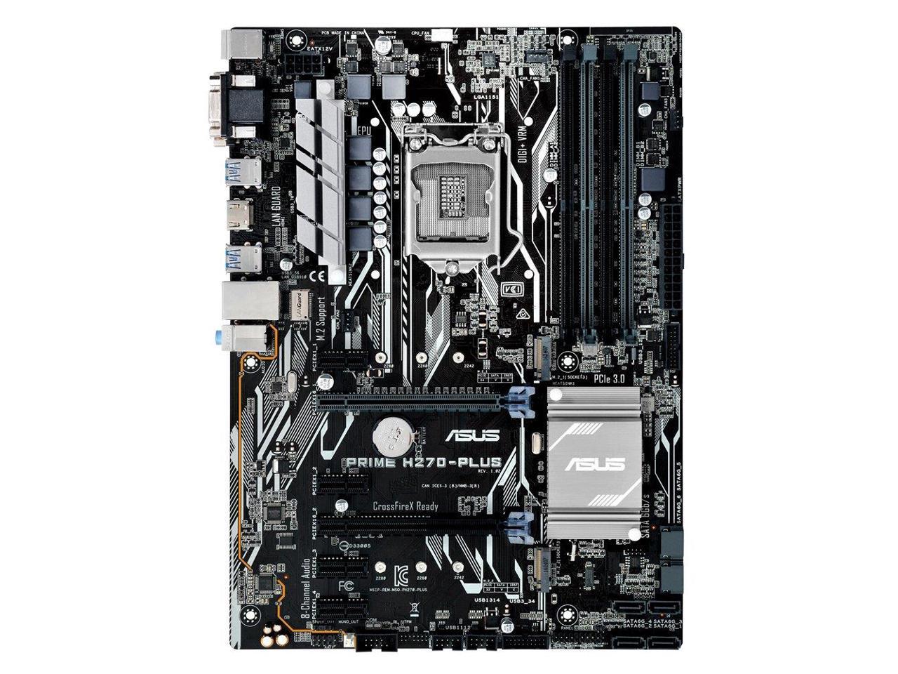 ASUS PRIME H270-PLUS/CSM LGA 1151 Intel H270 HDMI SATA 6Gb/s USB 3.1 ATX Motherboards - Intel