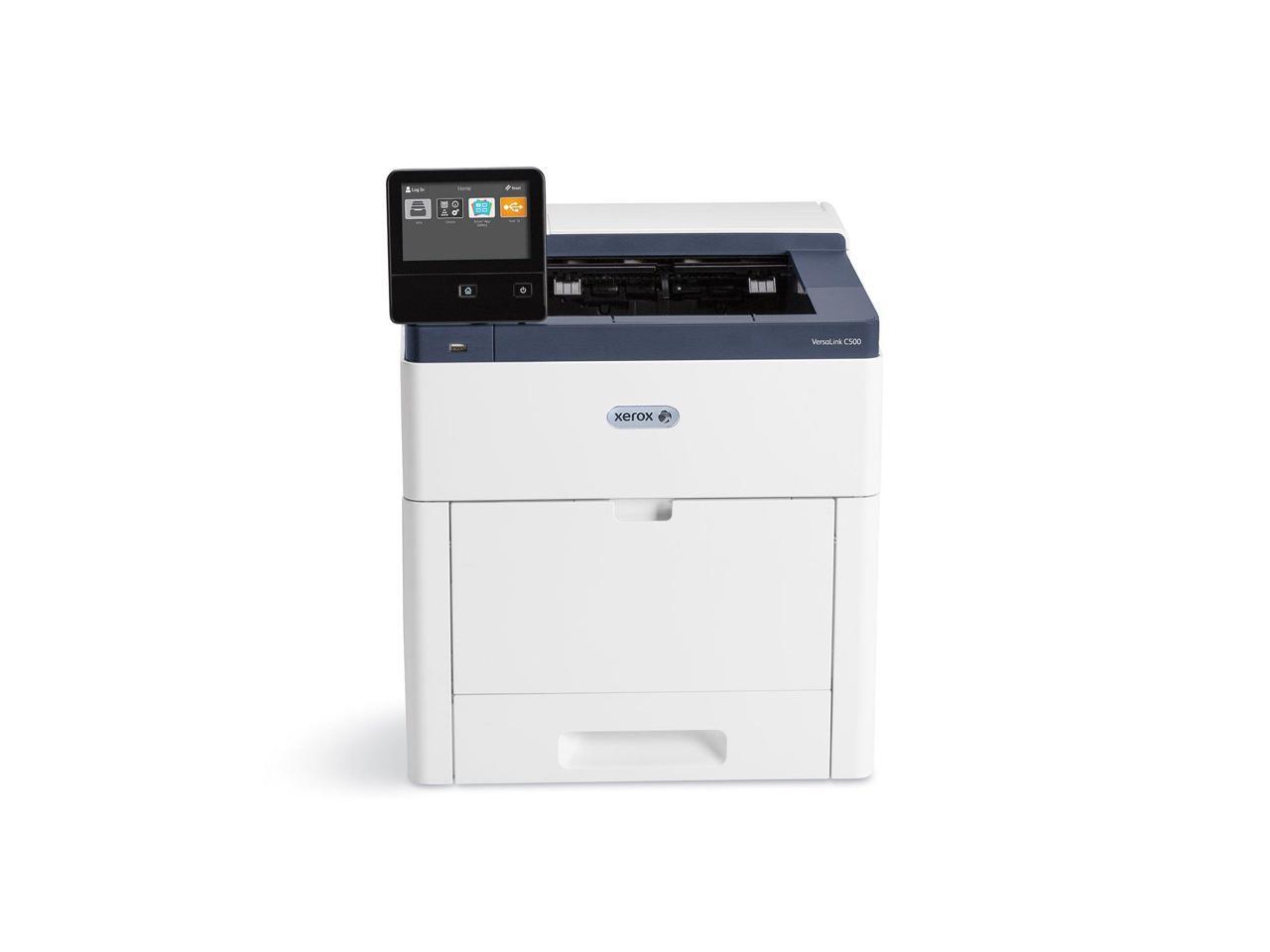 Xerox VersaLink C500/DN Color Printer, 45 ppm, With Duplexing, Letter/Legal, 45ppm, 2-Sided Print, USB/Ethernet, 550-Sheet Tray, 150-Sheet Multi-Purpose Tray, 110V, Solutions & Cloud Enabled