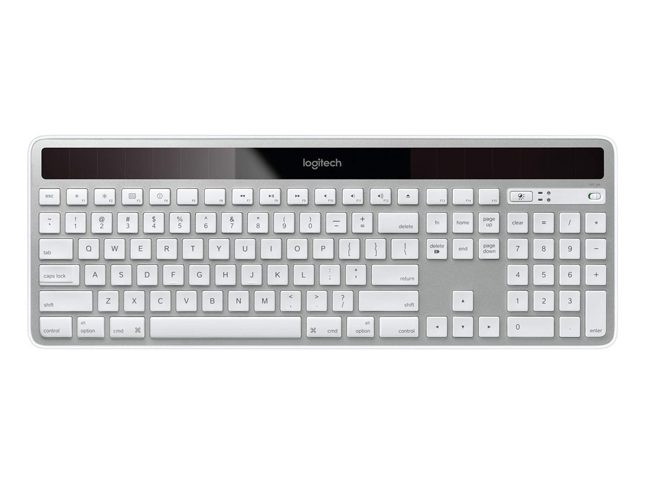 NEW Logitech 920-003472 K750 Thin Solar Wireless Keyboard KB for MAC SILVER