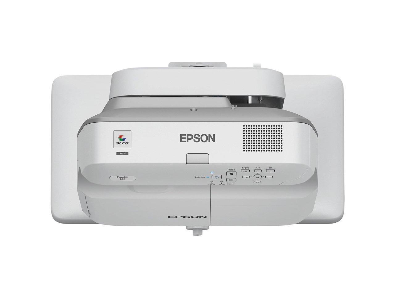 Epson PowerLite 680 XGA 3LCD Short-throw Presentation Projector 3500 lumens, V11H746520 (SMART Board M680 and 880 compatible)