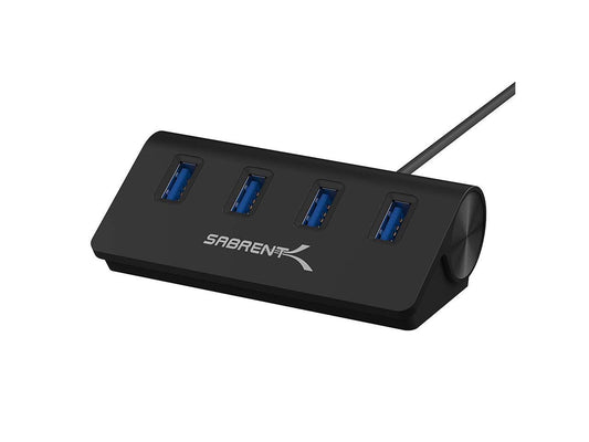 Sabrent 4 Port Aluminum USB 3.0 Hub [30" cable] (HB-MC3B)