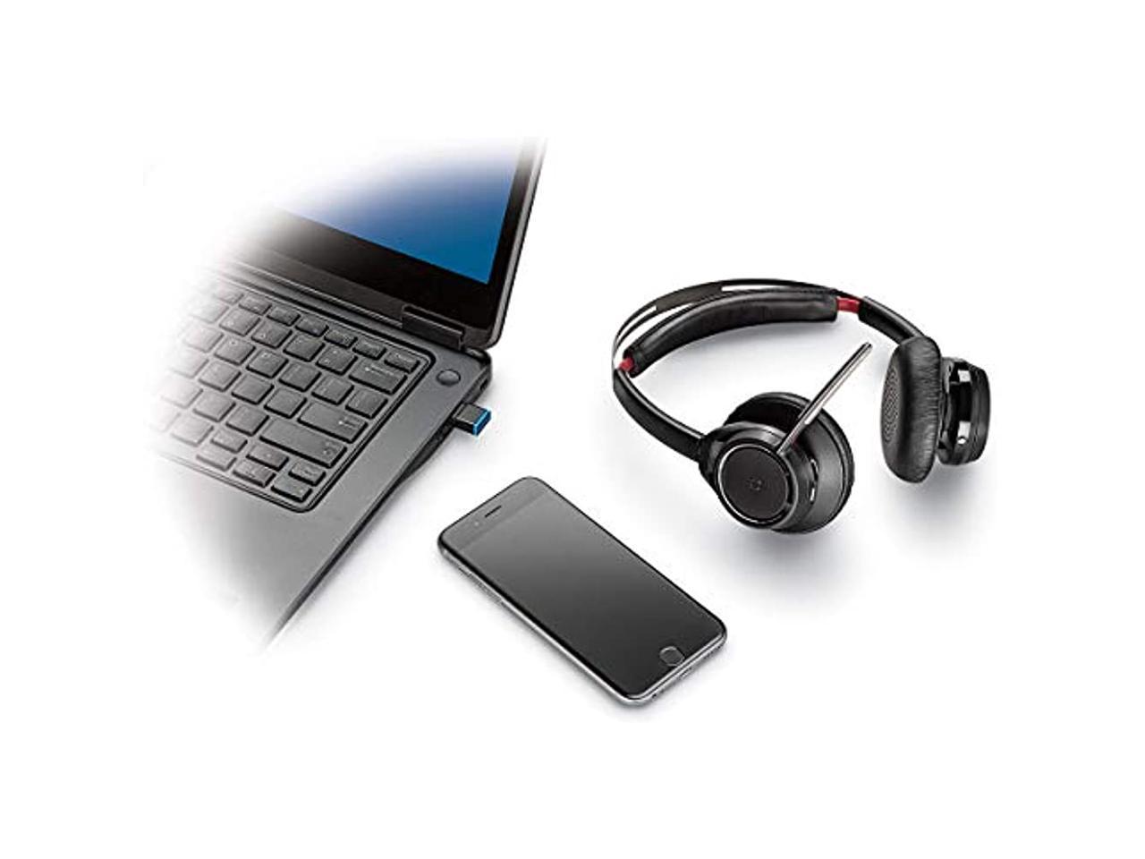 Plantronics Voyager Focus UC Stereo Bluetooth Headset With Active Noise Canceling (ANC) - Stereo - Wireless - Bluetooth - 147.6 ft - Over-the-head - Binaural - Circumaural - Noise Cancelling ...