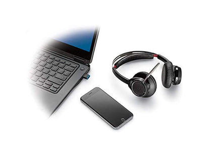 Plantronics Voyager Focus UC Stereo Bluetooth Headset With Active Noise Canceling (ANC) - Stereo - Wireless - Bluetooth - 147.6 ft - Over-the-head - Binaural - Circumaural - Noise Cancelling ...