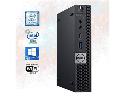 Dell Optiplex 7070 Micro (MFF) PC Intel Core i5-9500T up to 3.70 GHz, 16GB DDR4, M.2 256GB PCIe NVMe, Dual-b and 2x2 802.11ac WiFi with MU -MIMO + Bluetooth 5, Windows 10 Professional - OEM