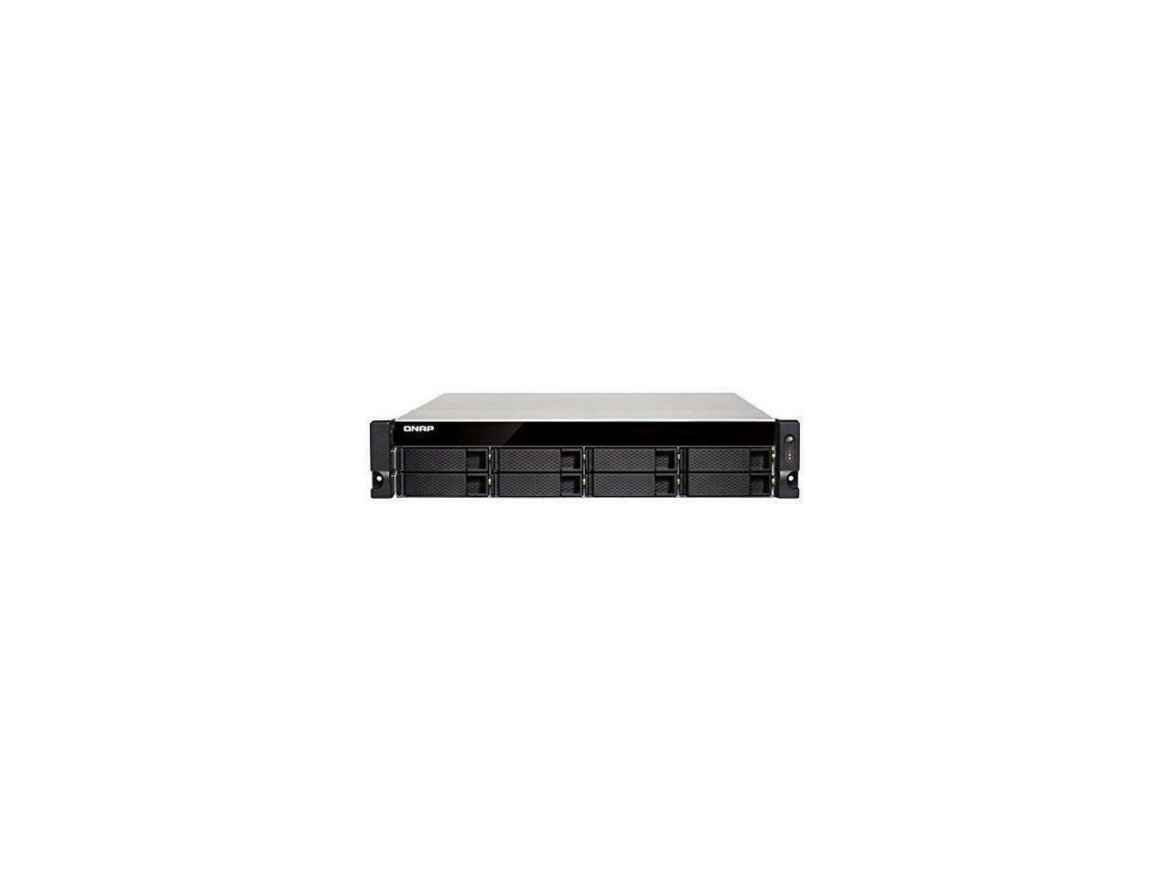 QNAP TS-863XU-RP-4G-US 2U 8-Bay AMD 64bit x86-based NAS iSCSI/IP-SAN, Quad Core 2.0GHz, 4GB RAM, 4 x 1GbE, 1 x 10GbE (10GBASE-T), Redundant PSU