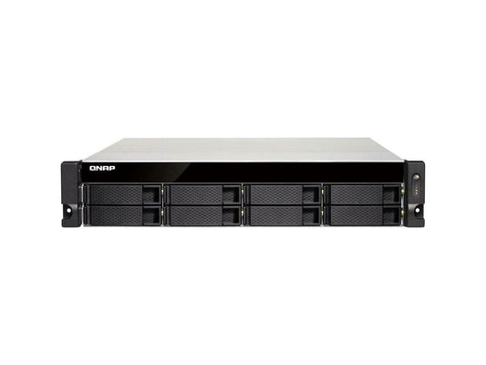 QNAP TS-863XU-RP-4G-US 2U 8-Bay AMD 64bit x86-based NAS iSCSI/IP-SAN, Quad Core 2.0GHz, 4GB RAM, 4 x 1GbE, 1 x 10GbE (10GBASE-T), Redundant PSU