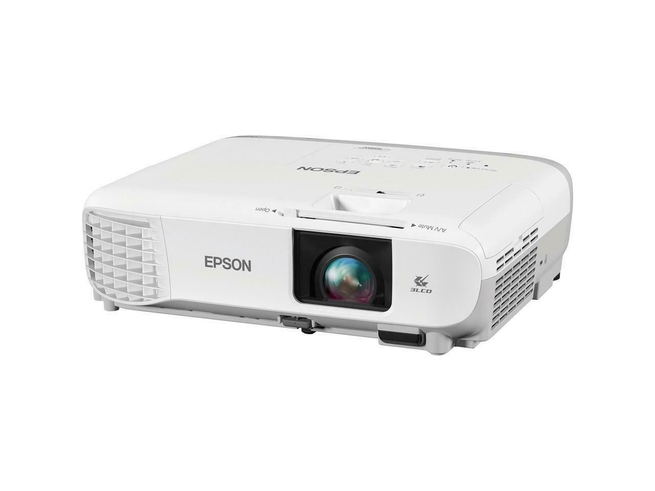 Epson PowerLite 109W WXGA 3LCS Widescreen Classroom Projector 4000 lumens, V11H861020