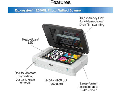 EPSON 12000XL-PH EXPRESSION 12000XL-PH PHOTO SCANNER W/ TRANSPARENCY UNIT