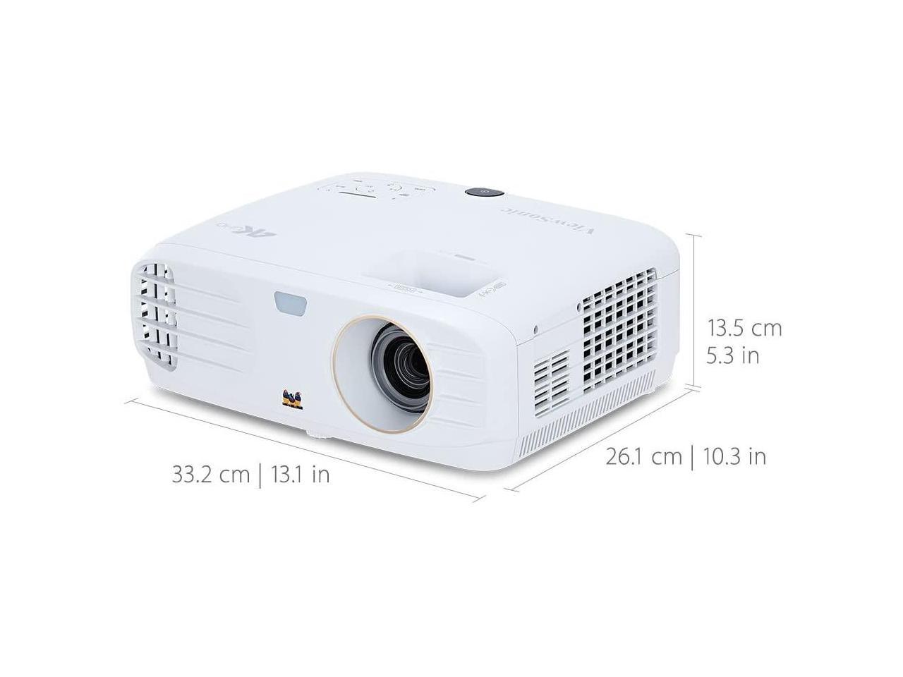ViewSonic True 4K Projector with 3500 Lumens HDR Support and Dual HDMI for Home Theater Day and Night, Stream Netflix with Dongle (PX747-4K)