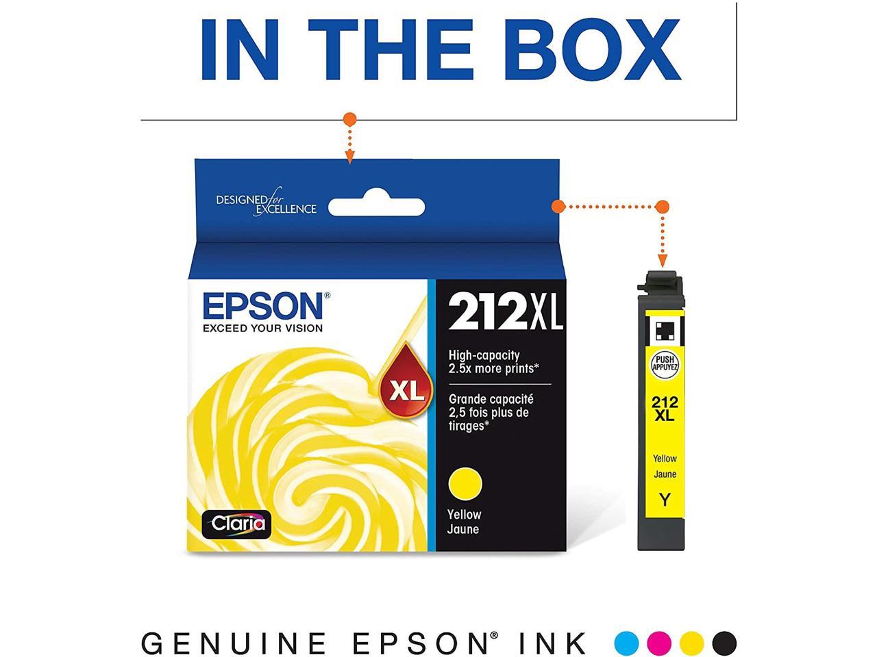 Epson T212 Ink Cartridge - Yellow - Inkjet - High Yield