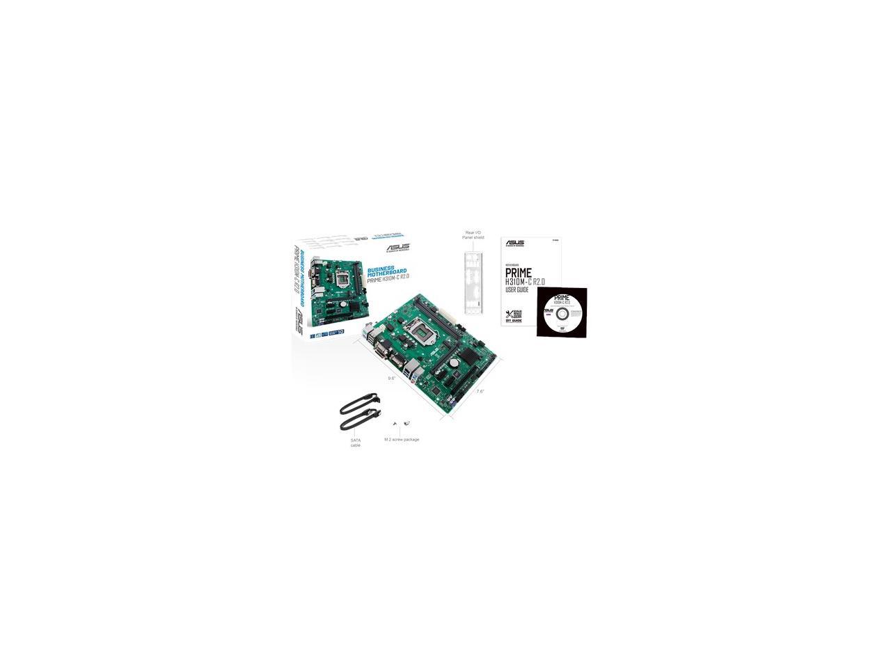 ASUS Prime H310M-C R2.0/CSM-SI LGA 1151 (300 Series) Intel H310 SATA 6Gb/s uATX Intel Motherboard
