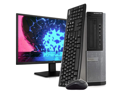 Dell OptiPlex 7010 Desktop Computer PC, Intel i5-3470 3.2GHz, 16GB RAM, 512GB SSD, Windows 10 Pro, New 23.6" FHD LED Monitor, New 16GB Flash Drive, Wireless Keyboard & Mouse, DVD, Wi-Fi