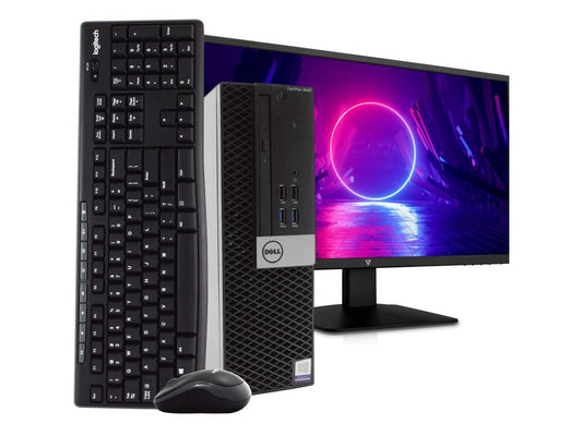 Dell OptiPlex 3040 PC Desktop Computer, Intel i5-6500 3.2GHz, 16GB RAM, 512GB SSD, Windows 10 Pro, New 23.6" FHD LED Monitor, Wireless Keyboard & Mouse, New 16GB Flash Drive, DVD, WiFi, HDMI