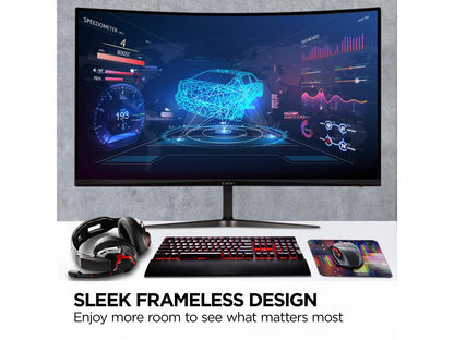 ViewSonic OMNI VX3218C-2K 31.5" WQHD Curved Screen LED Gaming LCD Monitor - 16:9 - Black - 32" Class - Vertical Alignment (VA) - 2560 x 1440 - 16.7 Million Colors - FreeSync Premium - 250 Ni