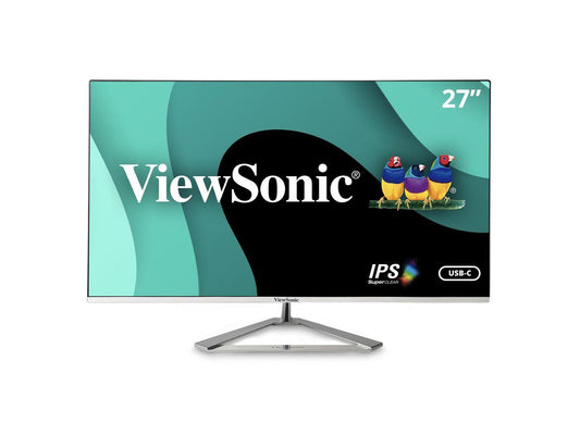 ViewSonic VX2776-4K-MHDU 27 Inch 4K IPS Monitor with Ultra HD resolution, 2 Way Powered 65W USB C, HDR10 Content Support, Thin Bezels, HDMI and DisplayPort