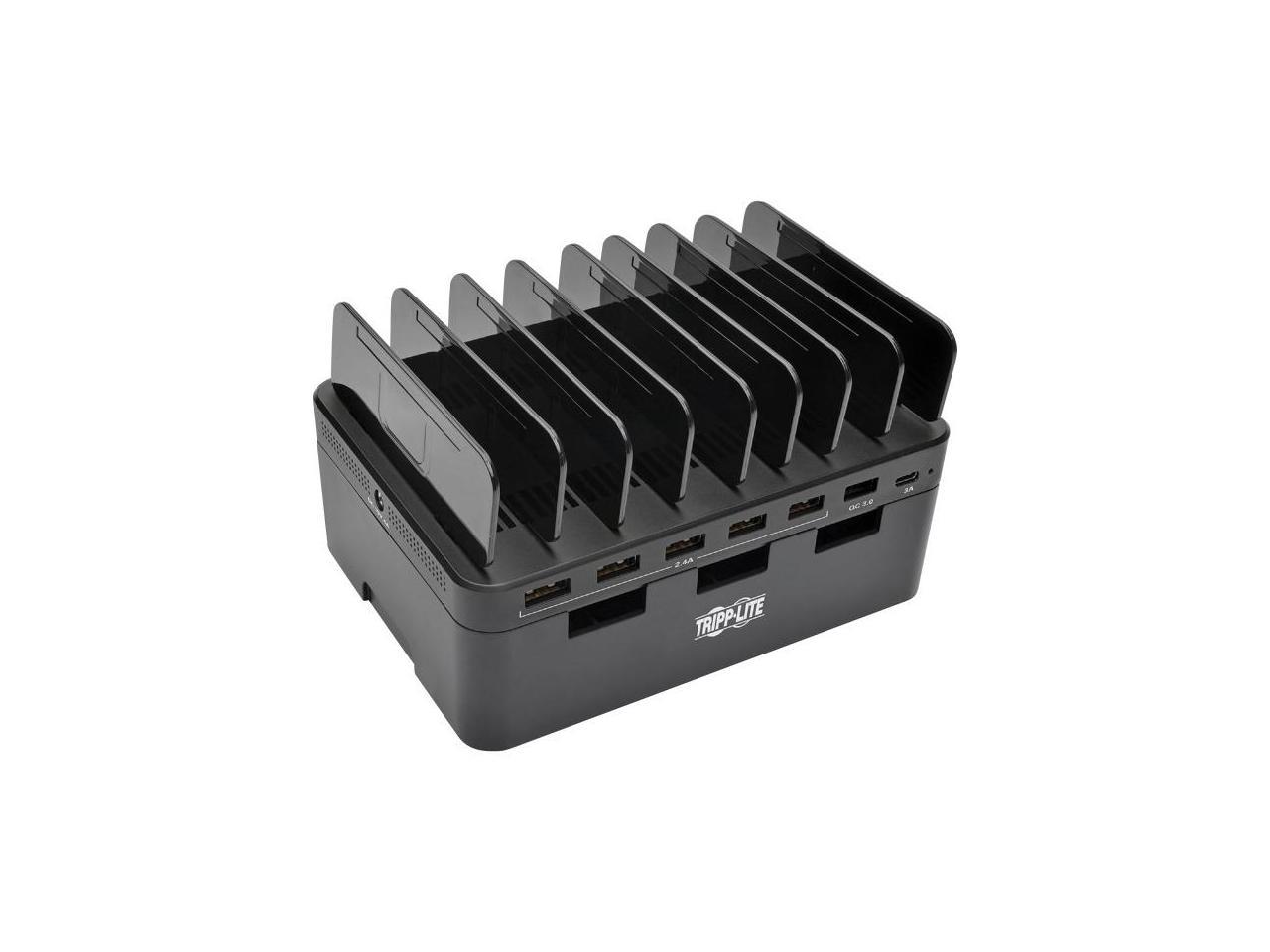 Tripp Lite U280-007-CQC-ST 7-Port Usb Charging Station Hub With Quick Charge 3.0, Usb-C Port, Device Storage, 5V 4A (60W) Usb Charge Output - Power Adapter - 60 Watt - 4 A - 7 Output Connectors (6 X