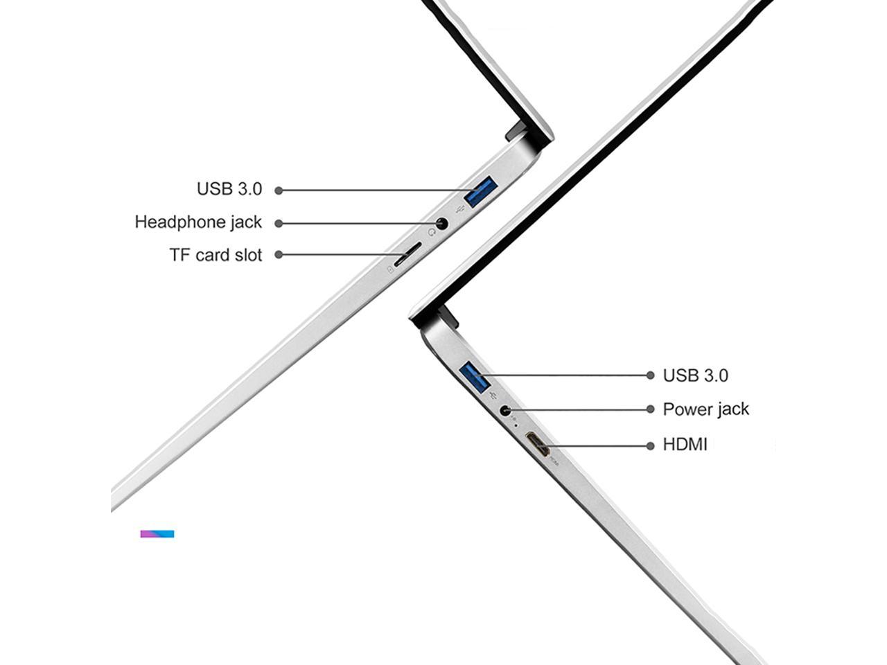 KUU-A9 14.1inch Metal Shell Laptop Intel 8th Generation Celeron Processor 3867U 16GB RAM 512GB SSD windows 10 Notebook Computer