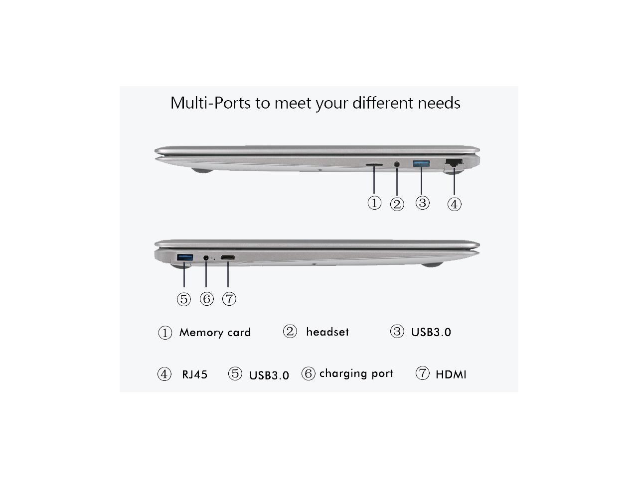 KUU-A8S 15.6inch Silver Laptop Intel Celeron Processor J3455 Up to 2.3GHz 6GB DDR3 RAM 256GB SSD Windows 10 Office Work Notebook Computer