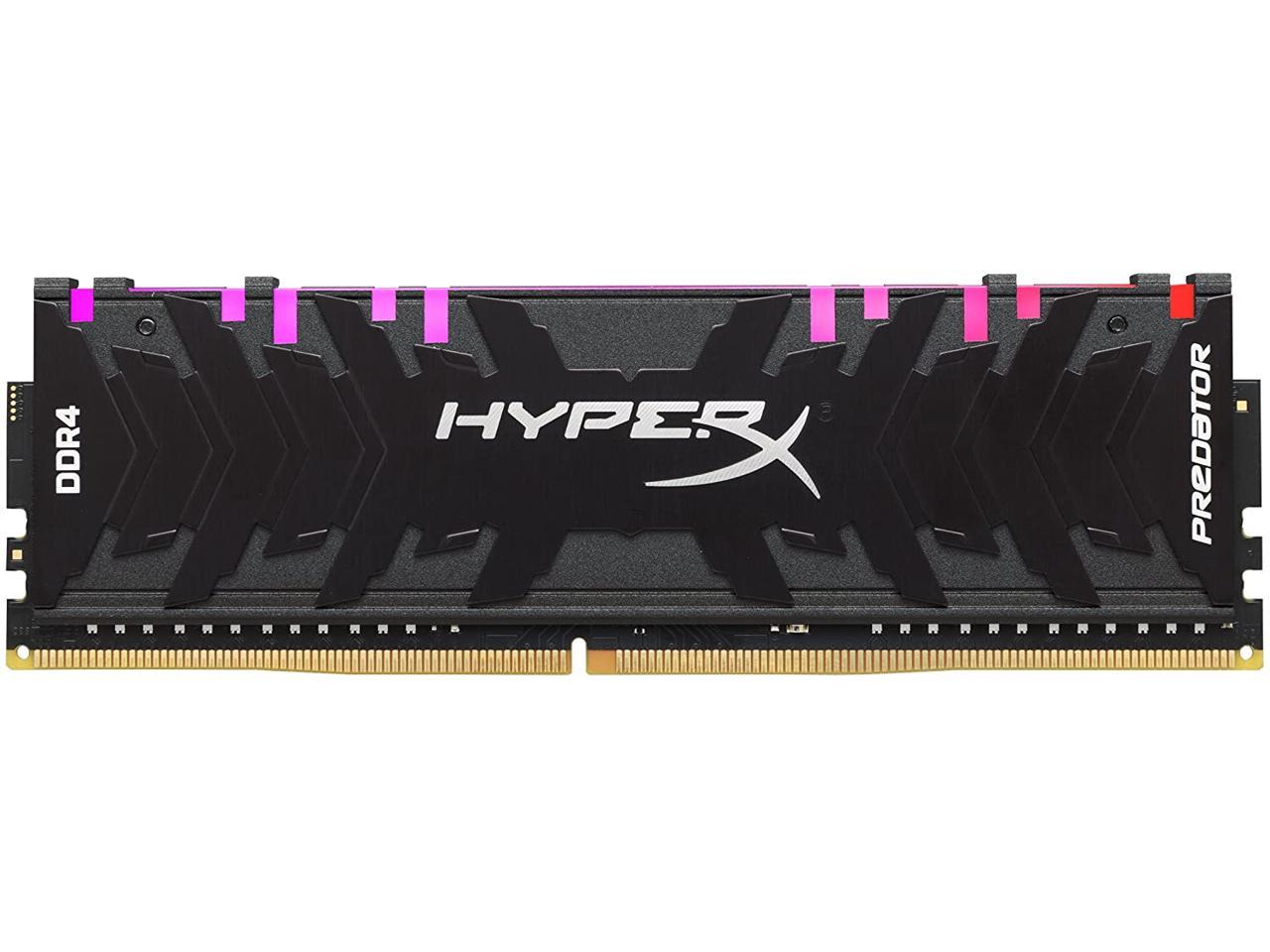 HyperX Predator RGB 16GB (2 x 8GB) 288-Pin DDR4 SDRAM DDR4 3200 (PC4 25600) Desktop Memory Model HX432C16PB3AK2/16