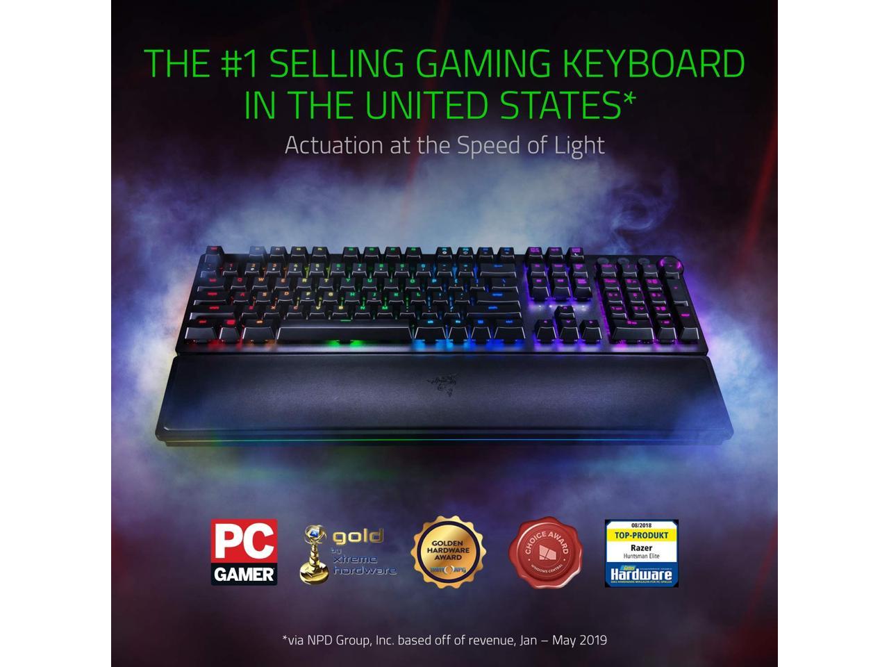 Razer Huntsman Elite Gaming Keyboard with Wrist Rest - Linear Optical Switches