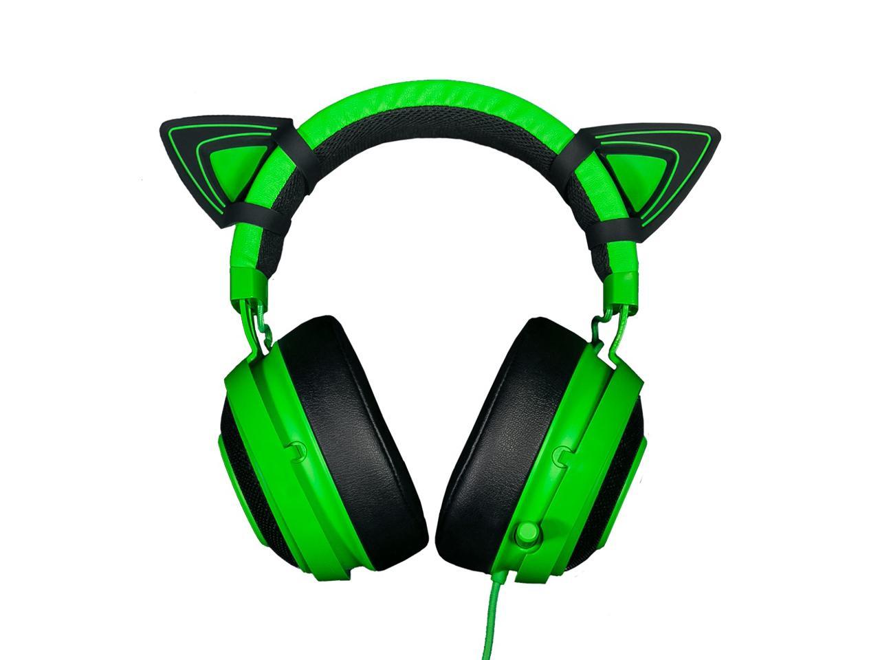 Kitty Ears for Razer Kraken - Water Resistant Construction - Green