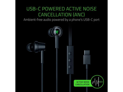 Razer Hammerhead USB-C ANC In-Ear Gaming Headsets - Active Noise Cancellation