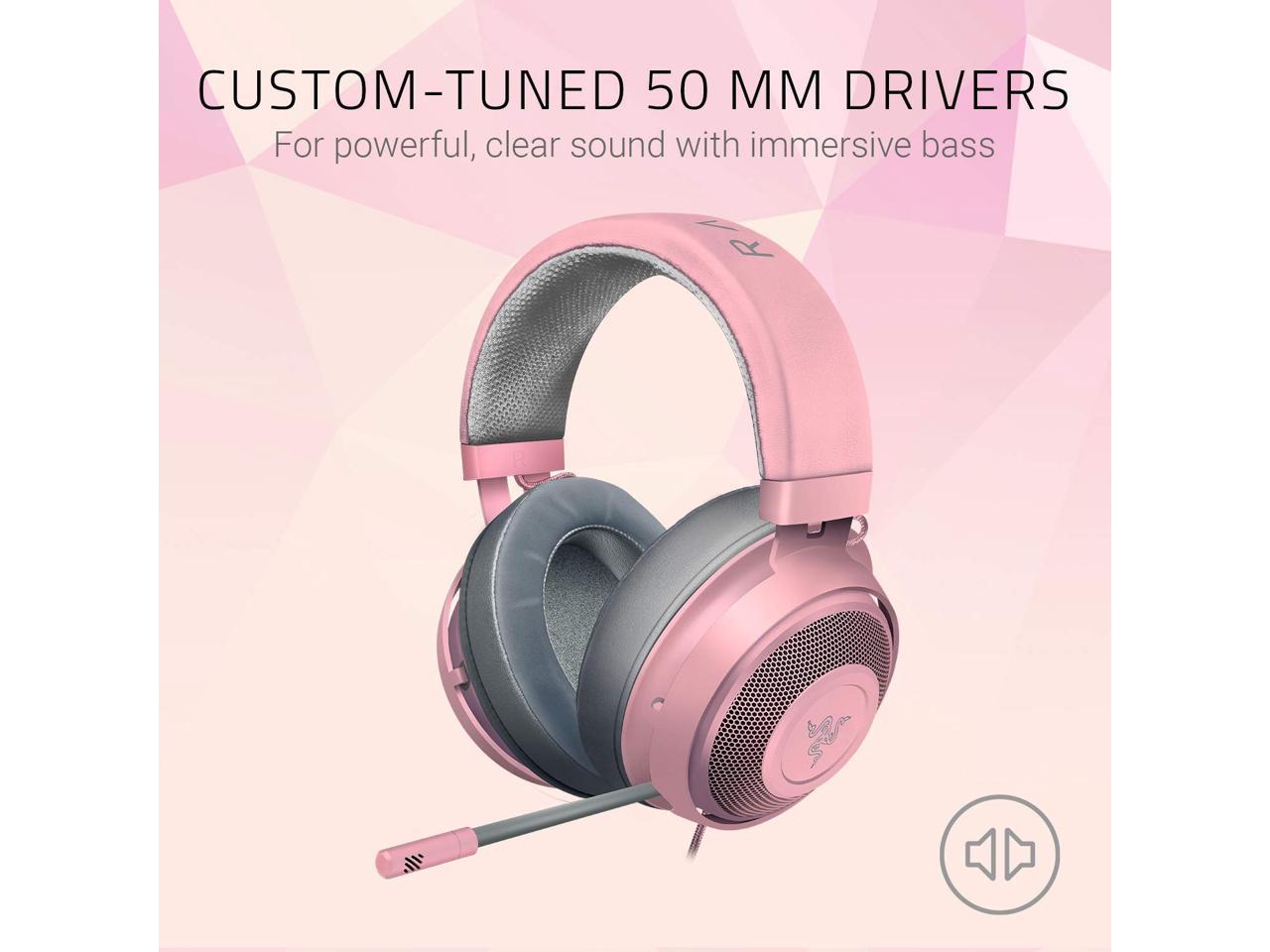 razer kraken gaming headset 2019: lightweight aluminum frame - retractable noise cancelling mic - for pc, xbox, ps4, nintendo s