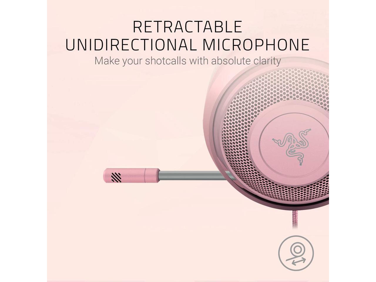 razer kraken gaming headset 2019: lightweight aluminum frame - retractable noise cancelling mic - for pc, xbox, ps4, nintendo s