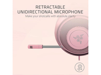 razer kraken gaming headset 2019: lightweight aluminum frame - retractable noise cancelling mic - for pc, xbox, ps4, nintendo s