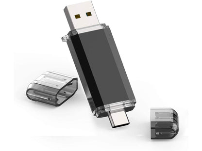 Type C Flash Drive, 128GB 2 in 1 OTG USB C+ USB 3.0 Dual Drive Waterproof Memory Stick with Keychain Metal for Computer, MacBook,Google's Chromebook Pixel,Samsung Galaxy (TYPE-C128GB)
