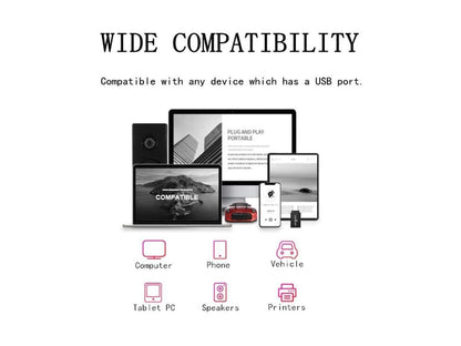 USB Flash Drive 32GB Waterproof USB 2.0 Metal Thumb Drive Memory Stick for Storage and Backup, Black