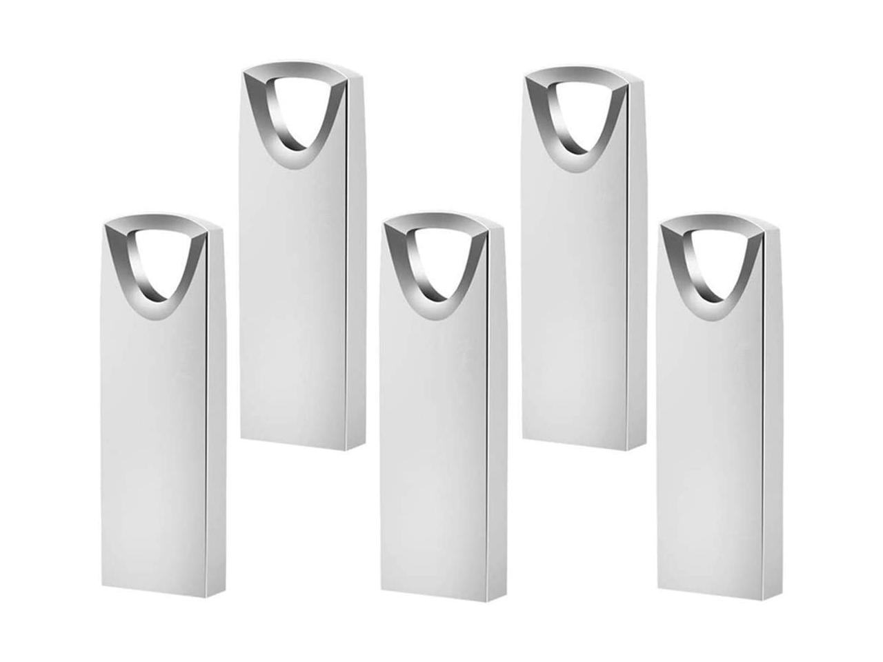 USB Flash Drive 32GB Waterproof USB 2.0 Metal Thumb Drive Memory Stick for Storage and Backup, silver