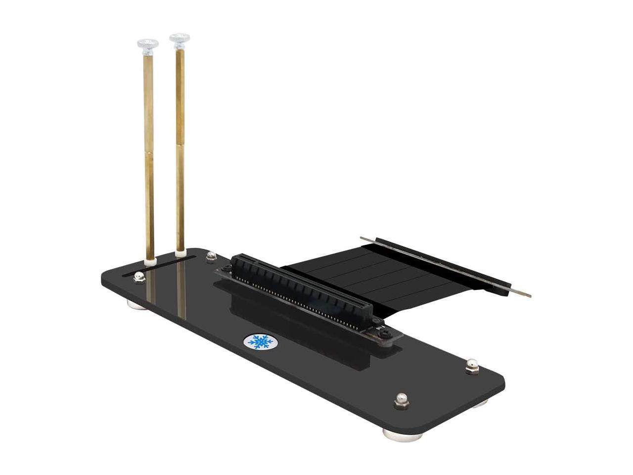 Graphics Card Vertical Kickstand/Base Magnetic Standoff DIY ATX case Computer Graphics Card Holder(Black with Extension Cord)